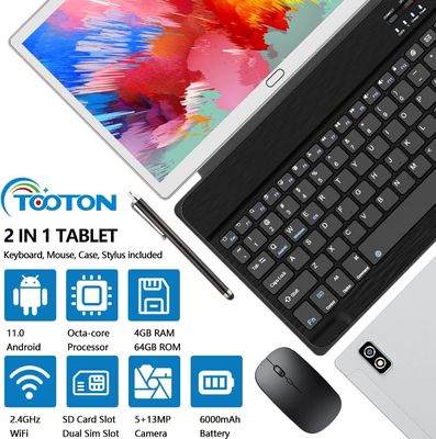 10 van de Kernchromebook van duimocta het Tablet PCvensters 2 in 1 met 4+64/128GB