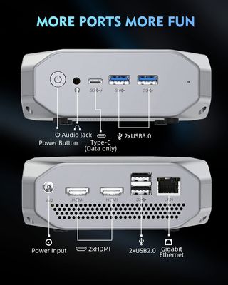 4K AMD Ryzen A9 9400 Minipc Ubuntu 8GB RAM 128GB SSD van APU Linux